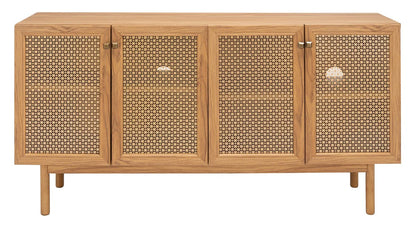 Piran 4-Door 2-Shelf Media Stand - Stylish and Functional Storage for Your Entertainment Space