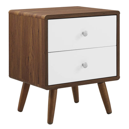 Transmit 2-Drawer Nightstand for Stylish Bedroom Storage