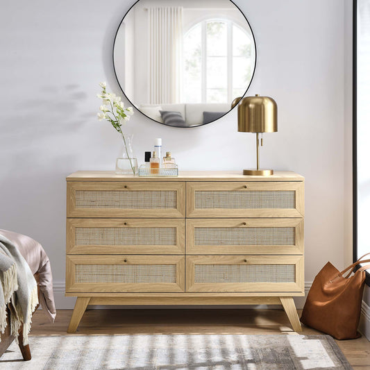 Soma 6-Drawer Dresser – Modern Wooden Dresser with Ample Storage