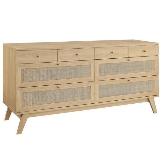 Soma Oak and Walnut 8-Drawer Buffet for Stylish Storage and Dining Room Elegance