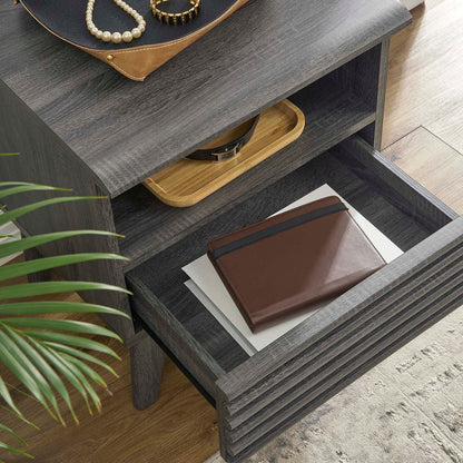 Render Charcoal Oak Walnut Nightstand