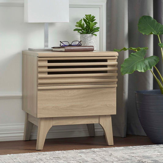 Render Oak Charcoal Walnut  Nightstand