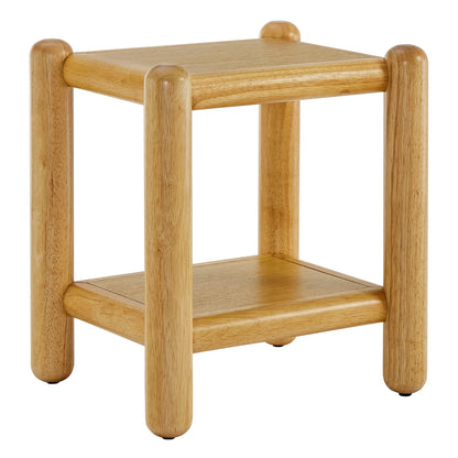 Arcus 2-Tier Rectangular Side Table in Oak – Modern & Functional Design