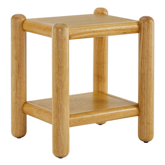 Arcus 2-Tier Rectangular Side Table in Oak – Modern & Functional Design