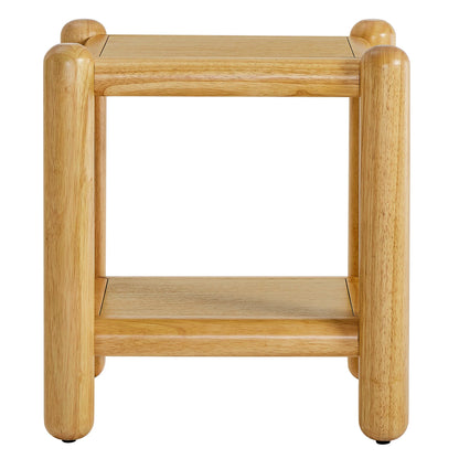 Arcus 2-Tier Rectangular Side Table in Oak – Modern & Functional Design