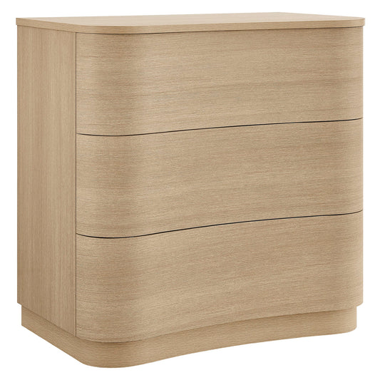 Mirae 3-Drawer Curved Compact Dresser