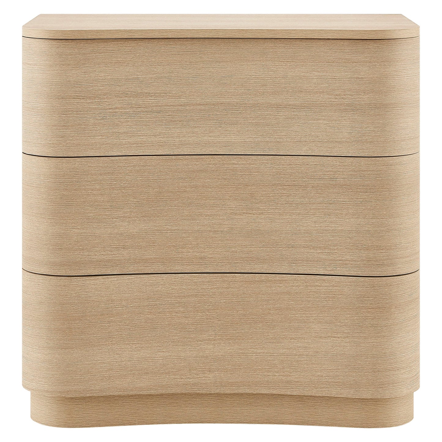 Mirae 3-Drawer Curved Compact Dresser – Modern Small-Space Bedroom Storage