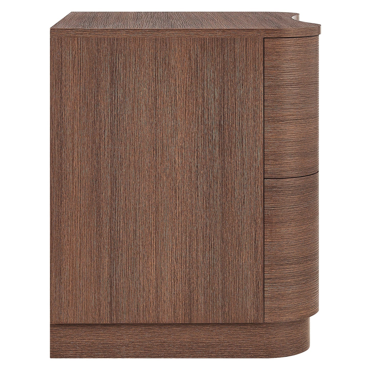 Mirae 2-Drawer Curved Nightstand – Modern Bedside Table with Sleek Storage