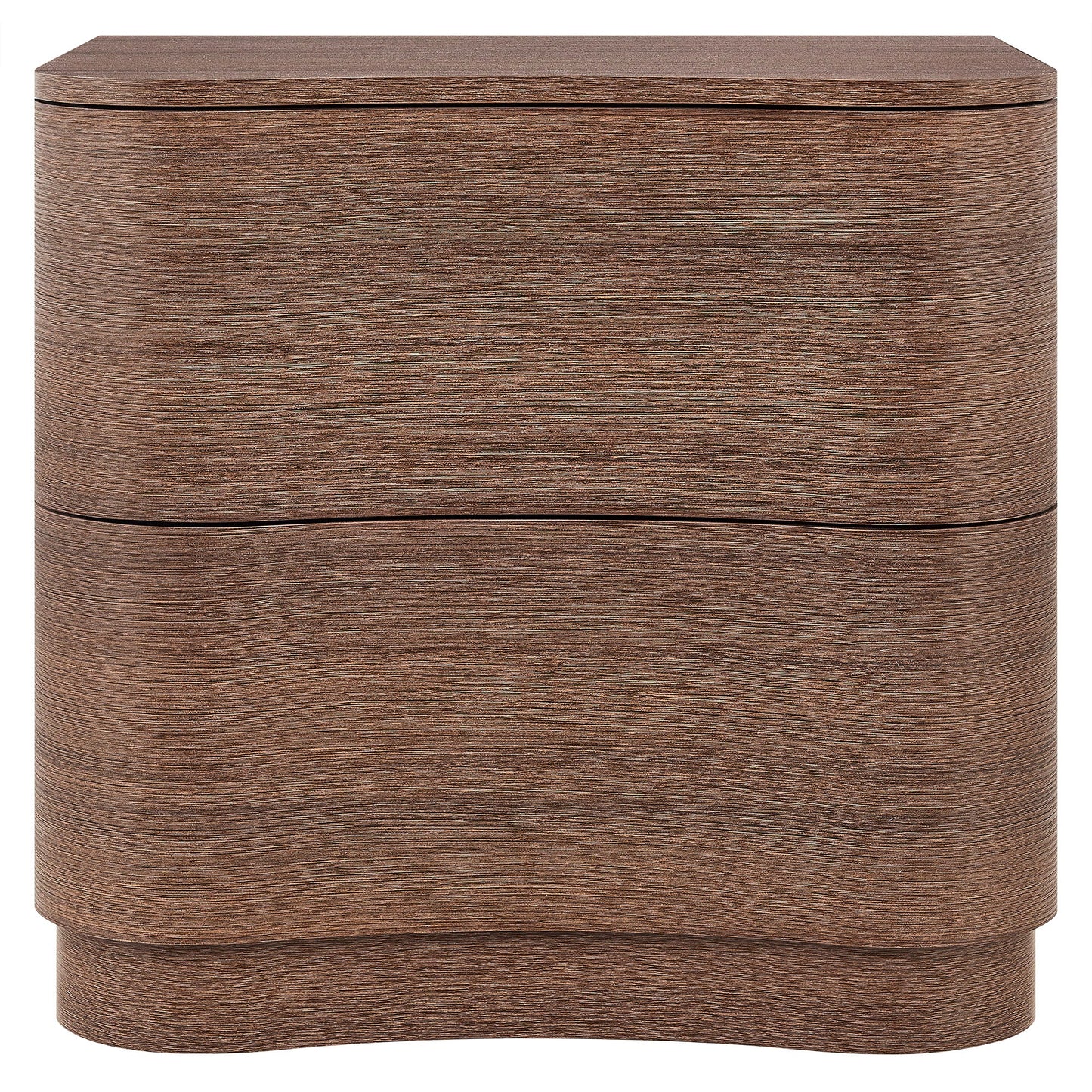 Mirae 2-Drawer Curved Nightstand – Modern Bedside Table with Sleek Storage