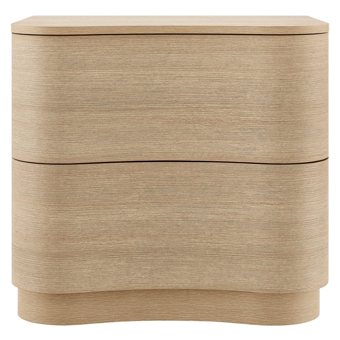Mirae 2-Drawer Curved Nightstand – Modern Bedside Table with Sleek Storage