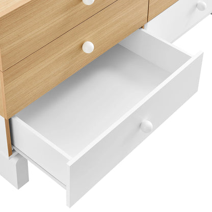 Nolia 6-Drawer Color Block Dresser – Modern Stylish Storage for Bedrooms