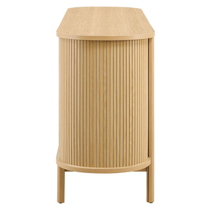 Cadence 6-Drawer Curved Dresser – Modern Wood Storage Dresser for Bedroom Organization