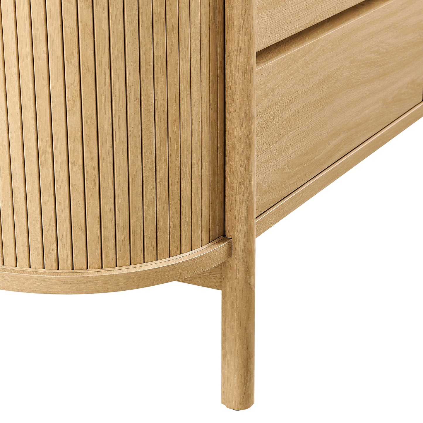 Cadence 6-Drawer Curved Dresser – Modern Wood Storage Dresser for Bedroom Organization