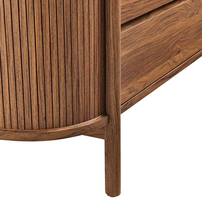 Cadence 6-Drawer Curved Dresser – Modern Wood Storage Dresser for Bedroom Organization