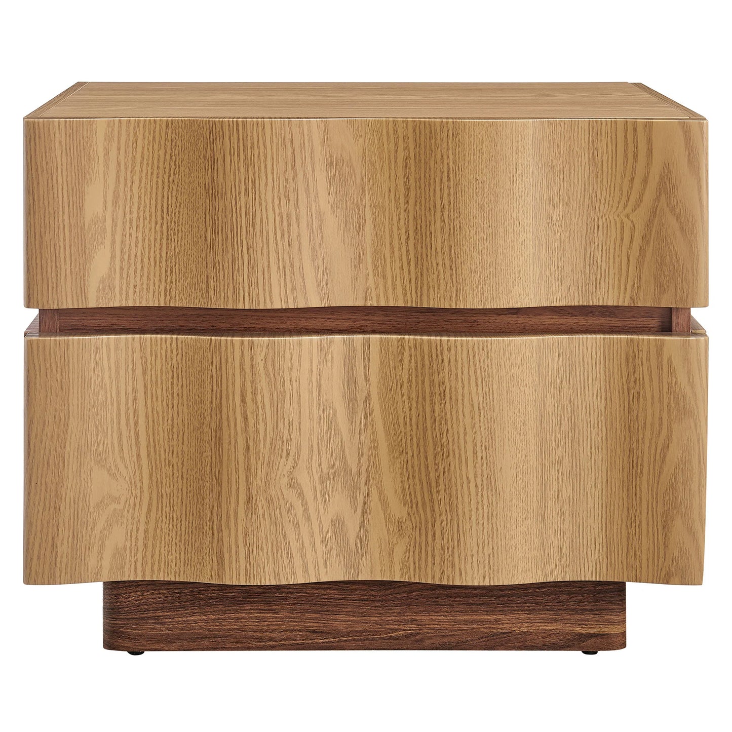 Isola 2-Drawer Nightstand – Modern Bedside Table with Storage in Wood Finish