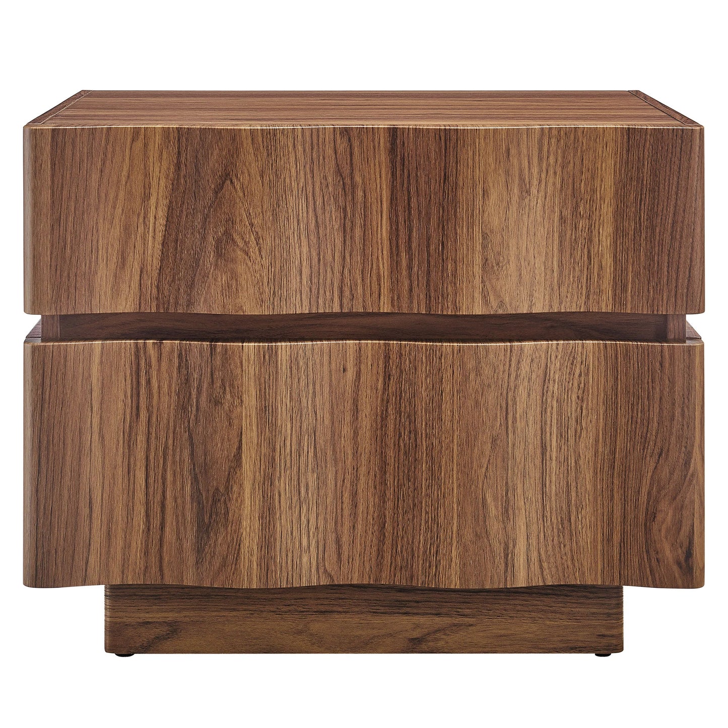 Isola 2-Drawer Nightstand – Modern Bedside Table with Storage in Wood Finish