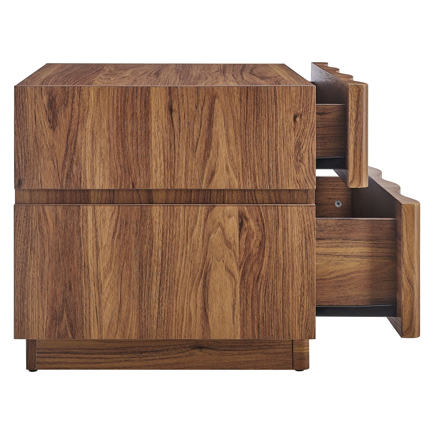 Isola 2-Drawer Nightstand – Modern Bedside Table with Storage in Wood Finish
