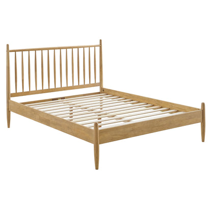 Zane Spindle Bed in Light Oak