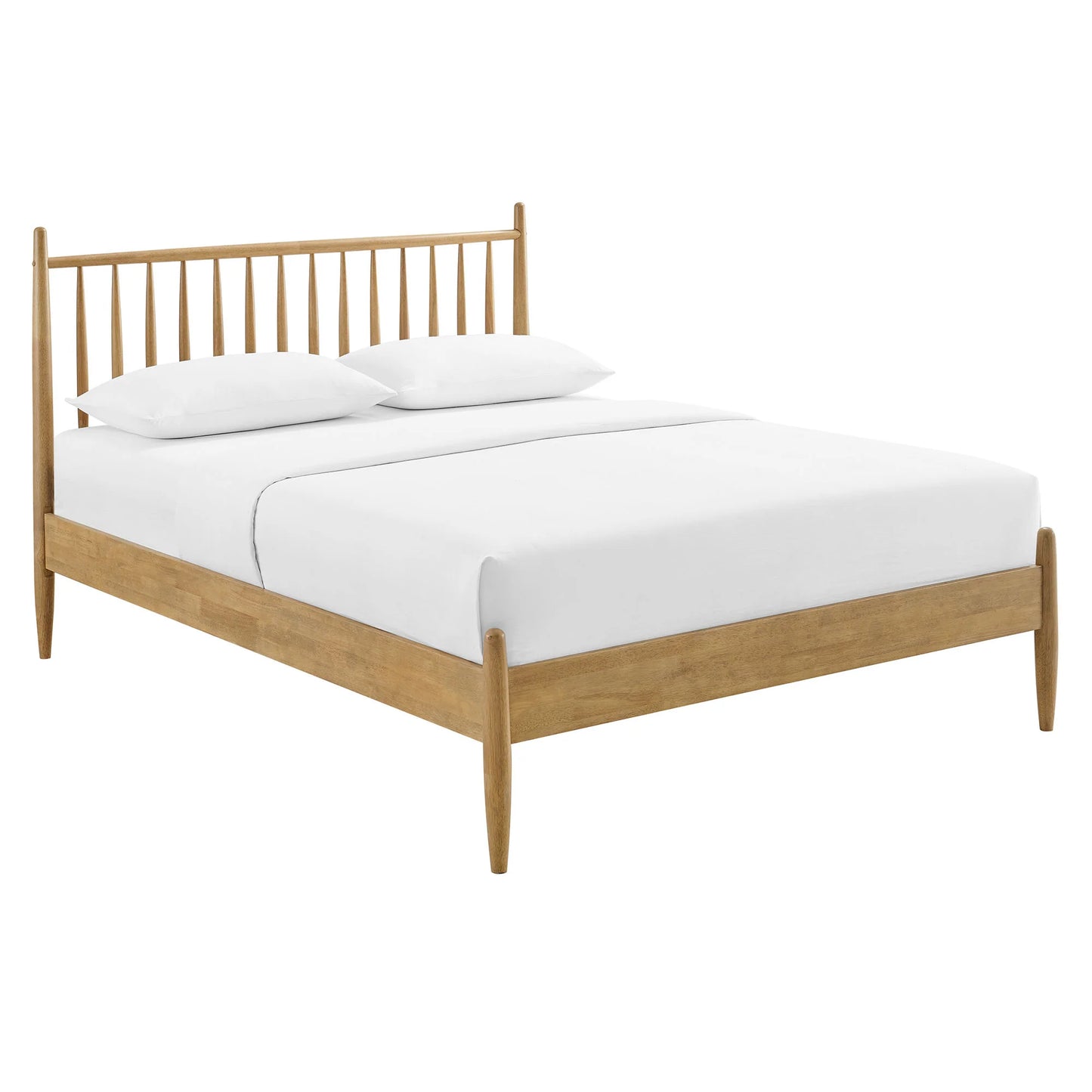 Zane Spindle Bed in Light Oak