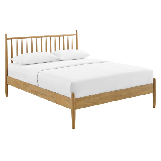 Zane Spindle Bed in Light Oak