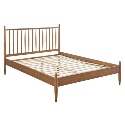 Zane Spindle Bed in Light Oak