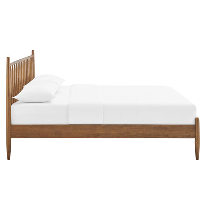 Zane Spindle Bed in Light Oak