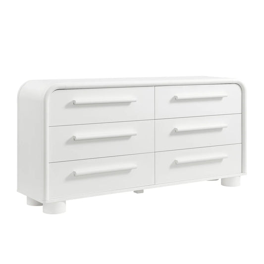 Bellamy Curved 6‑Drawer Dresser