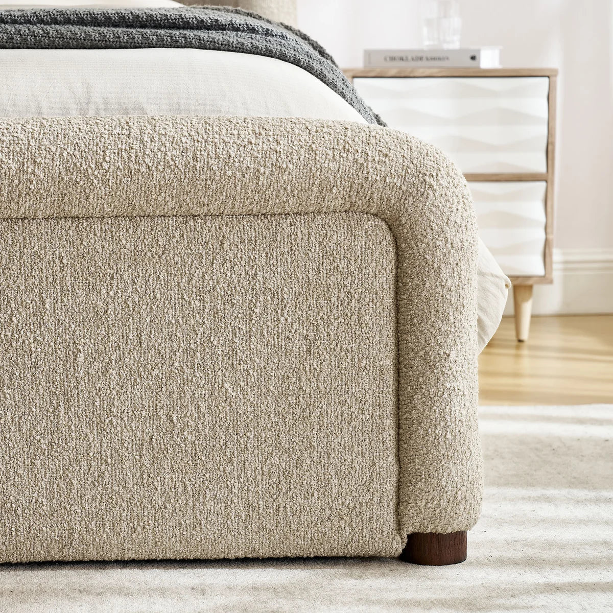 Tasmin Queen Upholstered Fabric Platform Bed