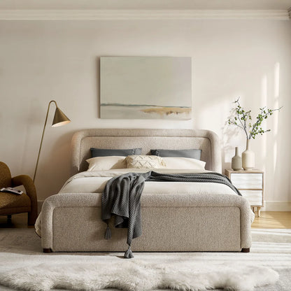 Tasmin Queen Upholstered Fabric Platform Bed