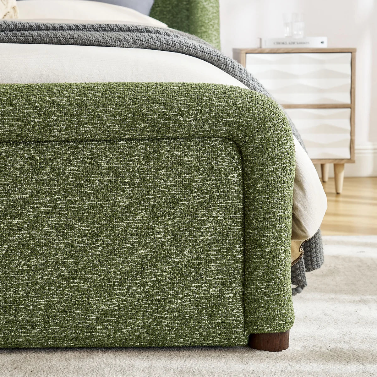 Tasmin Queen Upholstered Fabric Platform Bed