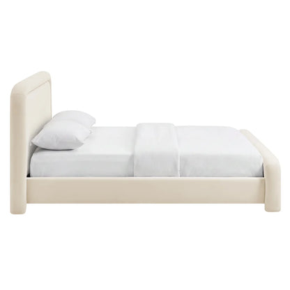 Beck Queen Performance Velvet Platform Bed