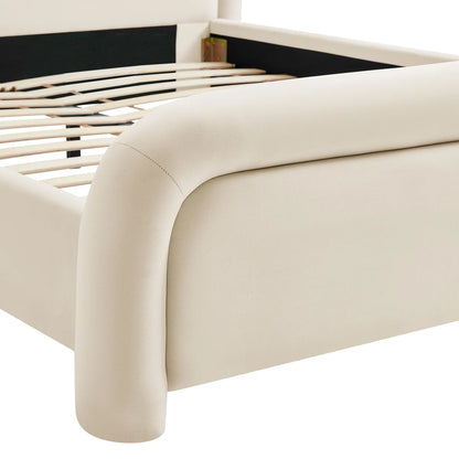 Beck Queen Performance Velvet Platform Bed