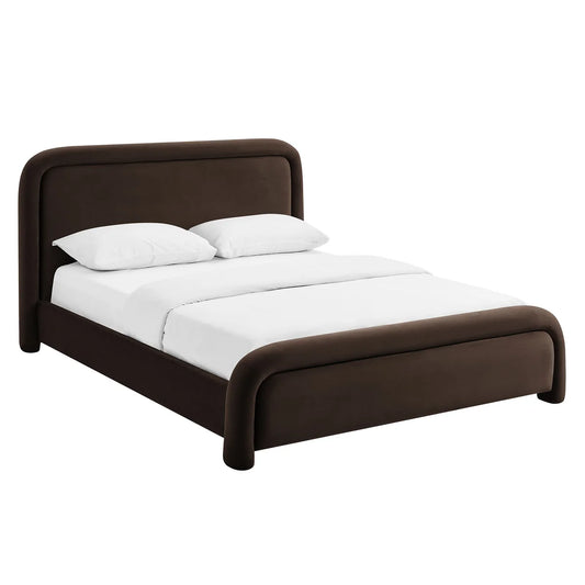 Beck Queen Performance Velvet Platform Bed