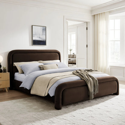 Beck Queen Performance Velvet Platform Bed