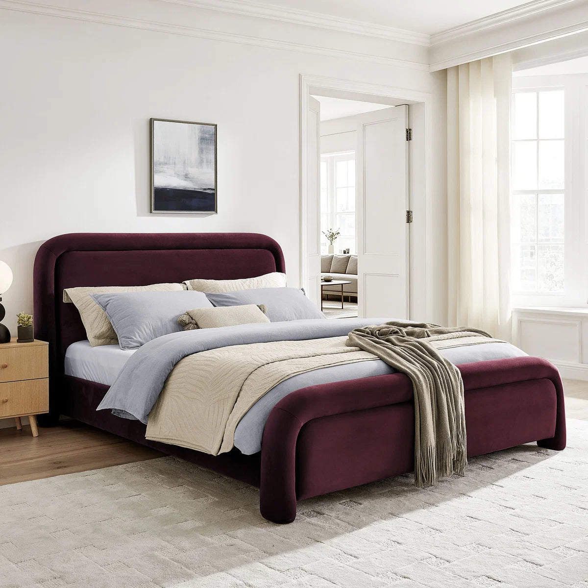 Beck Queen Performance Velvet Platform Bed