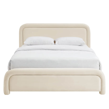Beck King Performance Velvet Platform Bed