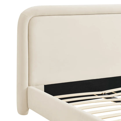 Beck King Performance Velvet Platform Bed