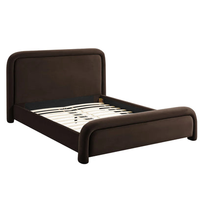 Beck King Performance Velvet Platform Bed