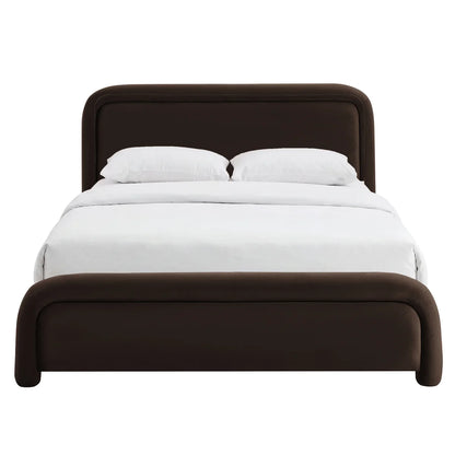 Beck King Performance Velvet Platform Bed
