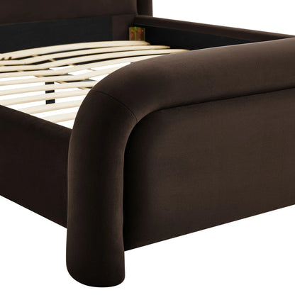 Beck King Performance Velvet Platform Bed