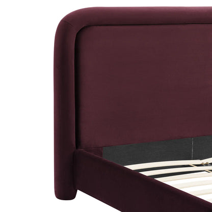 Beck King Performance Velvet Platform Bed