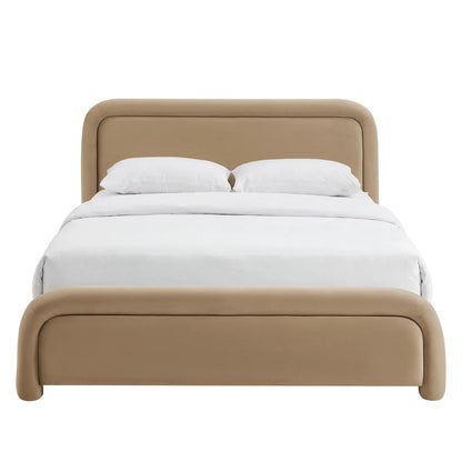 Beck King Performance Velvet Platform Bed