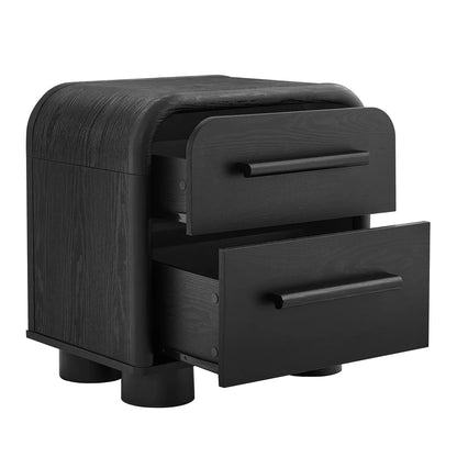 Bellamy Curved 2‑Drawer Nightstand