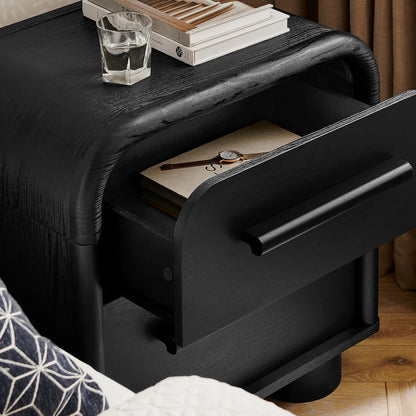 Bellamy Curved 2‑Drawer Nightstand
