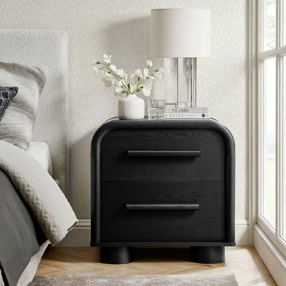 Bellamy Curved 2‑Drawer Nightstand