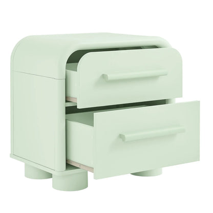 Bellamy Curved 2‑Drawer Nightstand