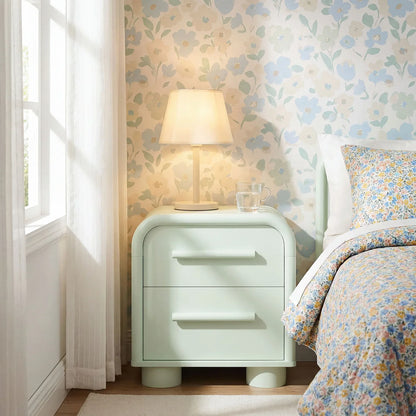 Bellamy Curved 2‑Drawer Nightstand