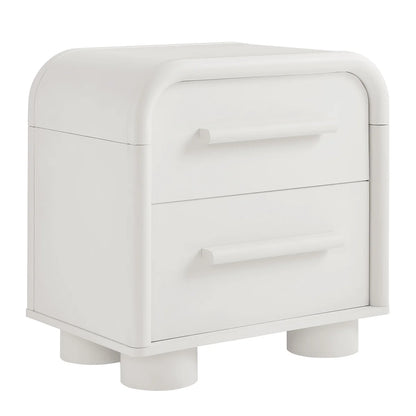 Bellamy Curved 2‑Drawer Nightstand