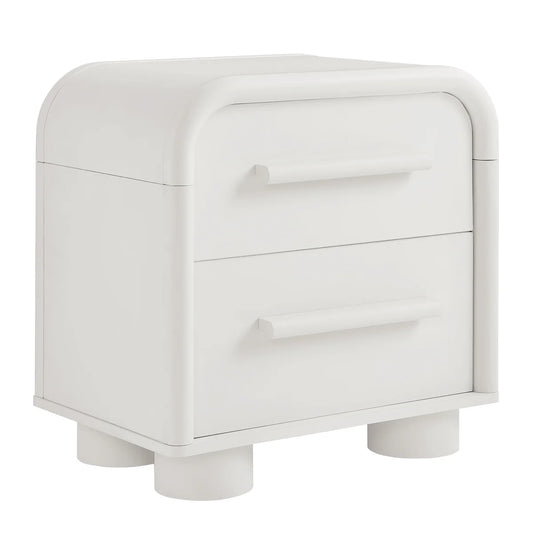 Bellamy Curved 2‑Drawer Nightstand
