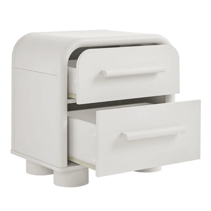 Bellamy Curved 2‑Drawer Nightstand